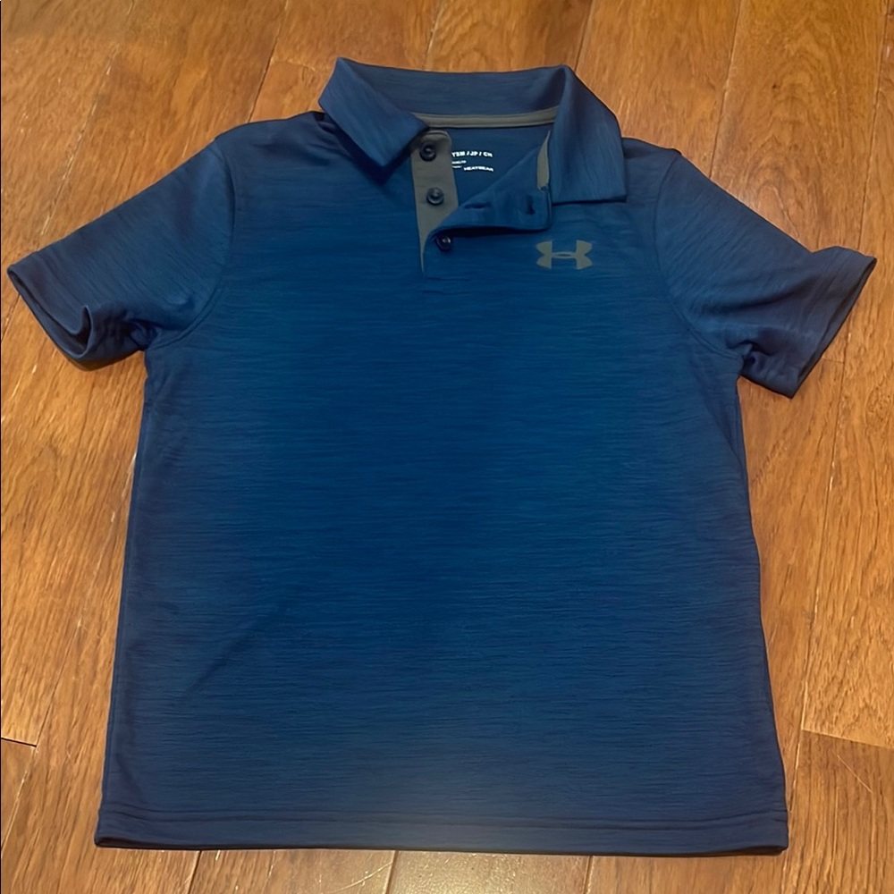 Under Armour Deep Blue Polo Shirt- Youth Small